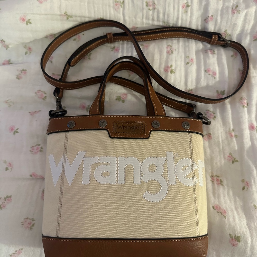 Wrangler Tan and Brown Crossbody Bag